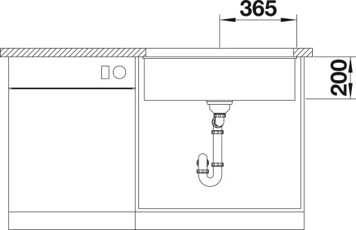 BLANCO Kchensple Etagon 700-U Silgranit PuraDurII Granitsple / Unterbaubecken Ablaufsystem InFino mit Handbettigung