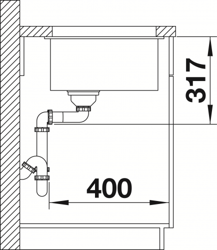 BLANCO Kchensple Etagon 700-U Silgranit PuraDurII Granitsple / Unterbaubecken Ablaufsystem InFino mit Handbettigung