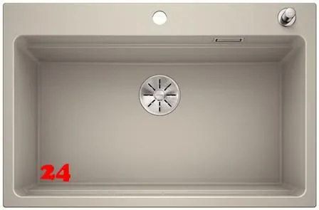 BLANCO Kchensple Etagon 8 Silgranit PuraDurII Granitsple / Einbausple Ablaufsystem InFino mit Zugknopfventil