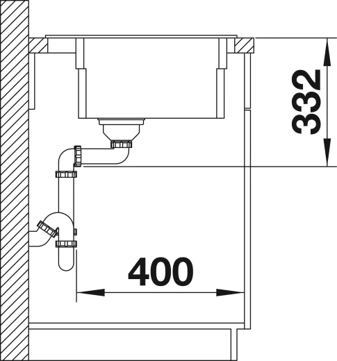 BLANCO Kchensple Etagon 8 Silgranit PuraDurII Granitsple / Einbausple Ablaufsystem InFino mit Zugknopfventil