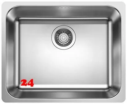 BLANCO Kchensple Supra 500-IF Edelstahlsple / Einbausple Flachrand Siebkorb als Stopfenventil Handbettigung