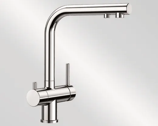 BLANCO Fontas II Filter Chrom 3-in-1-Armatur Gefiltertes Wasser - Kaltes, warmes und gefiltertes Wasser