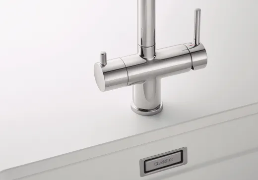 BLANCO Fontas-S II Filter Chrom 3-in-1-Armatur Gefiltertes Wasser - Kaltes, warmes und gefiltertes Wasser Schlauchbrause