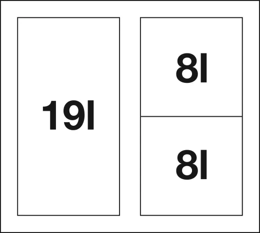 BLANCO Abfalltrennsystem Flexon II 50/3 Abfallsystem mit Systemdeckel zum Einbau in Schubksten ab 50cm Unterschrank