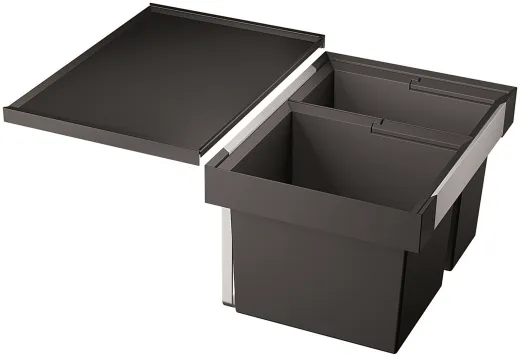✅ BLANCO Abfalltrennsystem Flexon II 60/2 Abfallsystem mit Systemdeckel zum Einbau in Schubksten ab 60cm Unterschrank