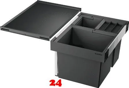 BLANCO Abfalltrennsystem Flexon II XL 60/3 Abfallsystem mit Systemdeckel zum Einbau in Schubksten ab 60cm Unterschrank