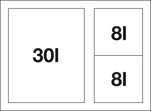 BLANCO Abfalltrennsystem Flexon II XL 60/3 Abfallsystem mit Systemdeckel zum Einbau in Schubksten ab 60cm Unterschrank