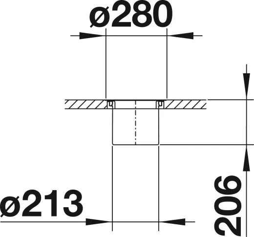 BLANCO Solon-IF Einbau-Abfallsammler in Edelstahl fr die Arbeitsplatte auch flchenbndige Montage mglich