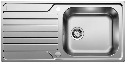 BLANCO Kchensple Dinas XL 6-S Einbausple / Edelstahlsple Siebkorb als Drehknopfventil