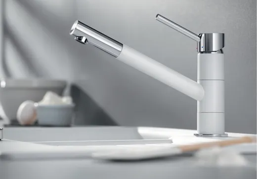 BLANCO Kchenarmatur Kano Silgranit-Look Einhebelmischer mit Festauslauf 360 schwenkbarer Auslauf in 6 Farben