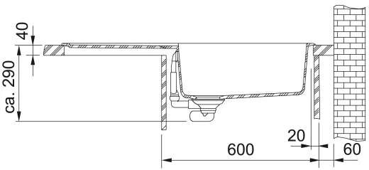 FRANKE Kchensple Maris MRG 611-97 XL Fragranit+ Einbausple / Granitsple mit Siebkorb als Druckknopfventil
