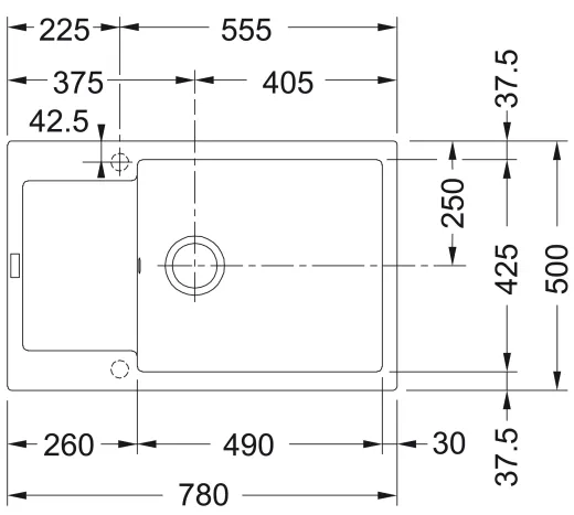FRANKE Kchensple Maris MRG 611-78 XL Fragranit+ Einbausple / Granitsple mit Siebkorb als Druckknopfventil