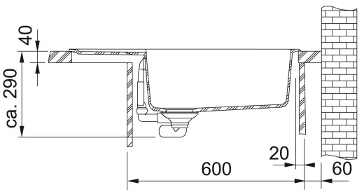 FRANKE Kchensple Maris MRG 611-78 XL Fragranit+ Einbausple / Granitsple mit Siebkorb als Druckknopfventil