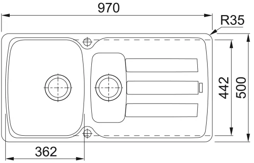 ❎ FRANKE Kchensple Antea AZG 651-97 Fragranit+ Einbausple / Granitsple mit Siebkorb als Drehknopfventil