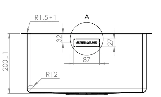 ✅ BERNUS VENIXX BA40 Einbausple 3 in 1 mit Flachrand Siebkorb als Stopfenventil