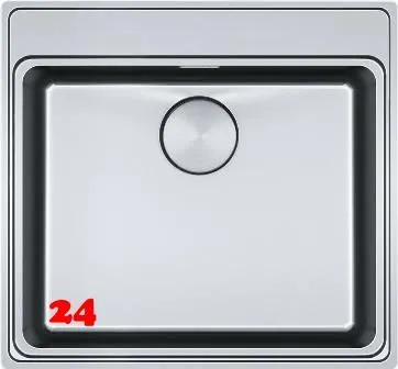 FRANKE Kchensple Mythos MYX 210-50 A Einbausple Slimtop / Flchenbndig mit Siebkorb als Druckknopfventil