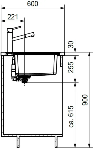 FRANKE Kchensple Mythos MYX 210-50 A Einbausple Slimtop / Flchenbndig mit Siebkorb als Druckknopfventil