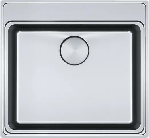 FRANKE Kchensple Mythos MYX 210-50 A Einbausple Slimtop / Flchenbndig mit Siebkorb als Druckknopfventil