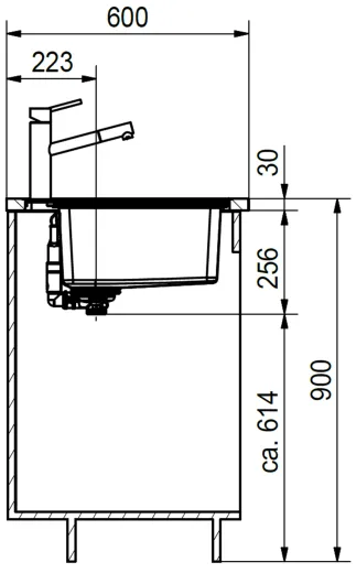 FRANKE Kchensple Mythos MYX 211 A Einbausple Slimtop / Flchenbndig mit Siebkorb als Druckknopfventil