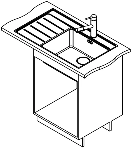 FRANKE Kchensple Mythos MYX 211 A Einbausple Slimtop / Flchenbndig mit Siebkorb als Druckknopfventil