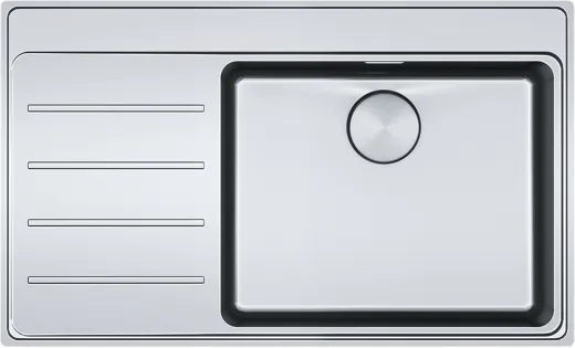 FRANKE Kchensple Mythos MYX 211 A Einbausple Slimtop / Flchenbndig mit Siebkorb als Druckknopfventil