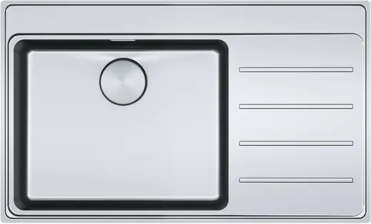 FRANKE Kchensple Mythos MYX 211 A Einbausple Slimtop / Flchenbndig mit Siebkorb als Druckknopfventil