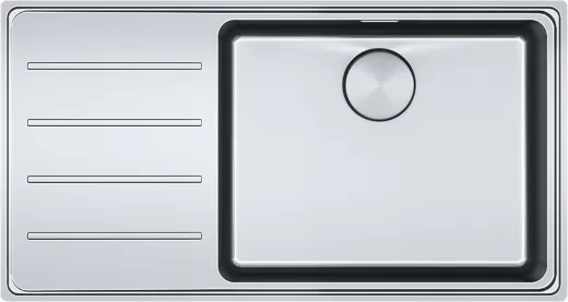 ❎ FRANKE Kchensple Mythos MYX 211 Einbausple Slimtop / Flchenbndig mit Siebkorb als Druckknopfventil