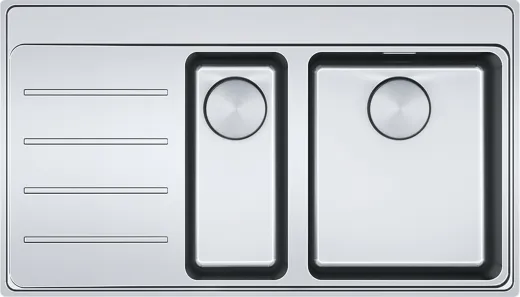 FRANKE Kchensple Mythos MYX 251 A Einbausple Slimtop / Flchenbndig mit Siebkorb als Druckknopfventil