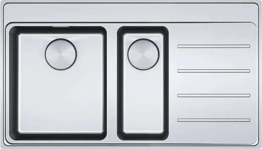 FRANKE Kchensple Mythos MYX 251 A Einbausple Slimtop / Flchenbndig mit Siebkorb als Druckknopfventil