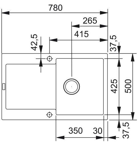 FRANKE Kchensple Maris MRG 611-78 Fragranit+ Einbausple / Granitsple mit Siebkorb als Druckknopfventil