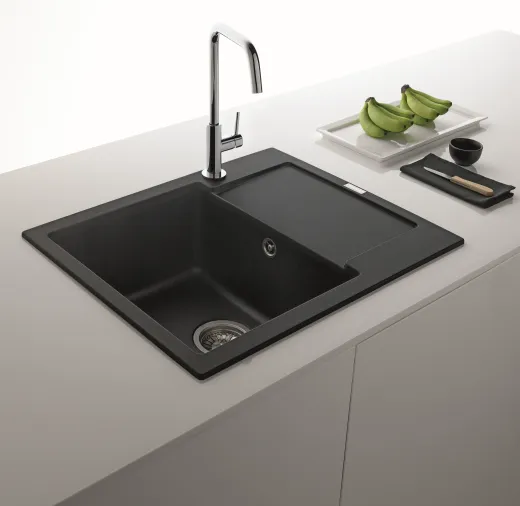 FRANKE Kchensple Maris MRG 611-62 Fragranit+ Einbausple / Granitsple mit Siebkorb als Druckknopfventil