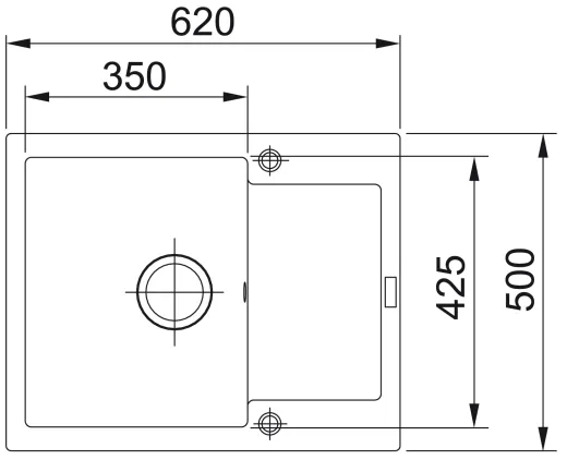 FRANKE Kchensple Maris MRG 611-62 Fragranit+ Einbausple / Granitsple mit Siebkorb als Druckknopfventil