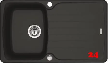 FRANKE Kchensple Antea AZG 611-86 Fragranit+ Einbausple / Granitsple mit Siebkorb als Drehknopfventil