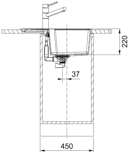 FRANKE Kchensple Urban UBG 611-62 Fragranit+ Einbausple / Granitsple mit Siebkorb als Drehknopfventil