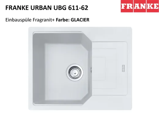 FRANKE Kchensple Urban UBG 611-62 Fragranit+ Einbausple / Granitsple mit Siebkorb als Drehknopfventil