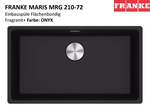 FRANKE Kchensple Maris MRG 210-72 Fragranit+ Granitsple Flchenbndig mit Siebkorb als Druckknopfventil