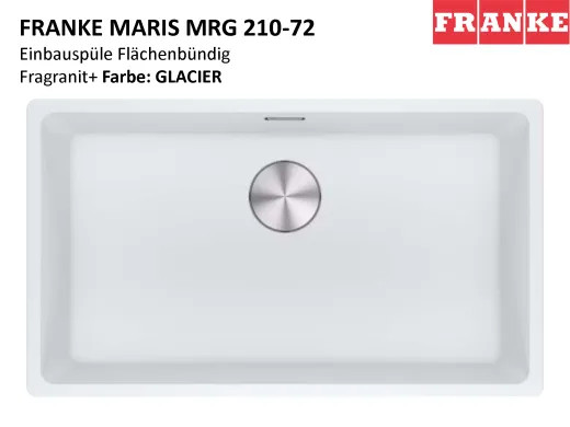 FRANKE Kchensple Maris MRG 210-72 Fragranit+ Granitsple Flchenbndig mit Siebkorb als Druckknopfventil