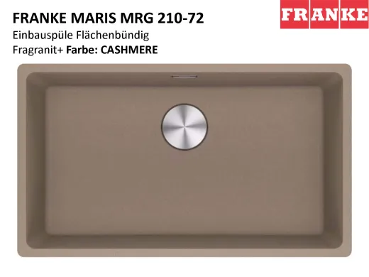 FRANKE Kchensple Maris MRG 210-72 Fragranit+ Granitsple Flchenbndig mit Siebkorb als Druckknopfventil