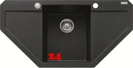 ❎ FRANKE Kchensple Maris MRG 612-E Fragranit+ Ecksple / Granitsple mit Siebkorb als Druckknopfventil