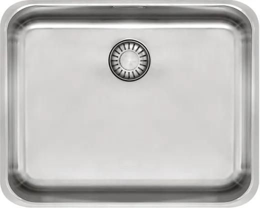 FRANKE Kchensple Epos EOX 110-50 Unterbausple (Montage unter die Arbeitsplatte) mit Integralablauf und Siebkorb als Druckknopfventil