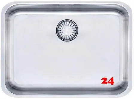 FRANKE Kchensple Epos EOX 110-50/35 Unterbausple (Montage unter die Arbeitsplatte) mit Integralablauf und Siebkorb als Druckknopfventil