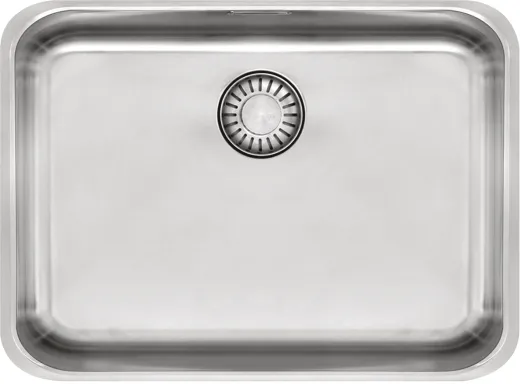 FRANKE Kchensple Epos EOX 110-50/35 Unterbausple (Montage unter die Arbeitsplatte) mit Integralablauf und Siebkorb als Druckknopfventil