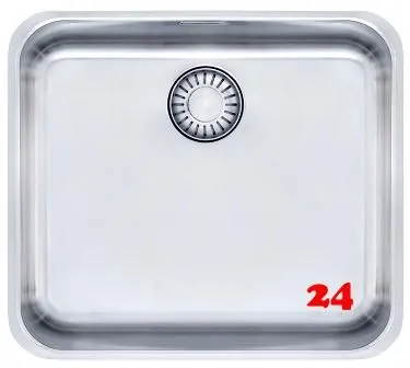 FRANKE Kchensple Epos EOX 110-45 Unterbausple (Montage unter die Arbeitsplatte) mit Integralablauf und Siebkorb als Stopfenventil