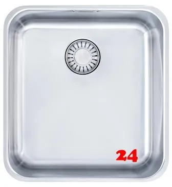 FRANKE Kchensple Epos EOX 110-36 Unterbausple (Montage unter die Arbeitsplatte) mit Integralablauf und Siebkorb als Stopfenventil