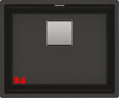 FRANKE Kchensple Kubus 2 KNG 110-52-UB Fragranit+ Granitsple / Unterbausple mit Siebkorb als Druckknopfventil