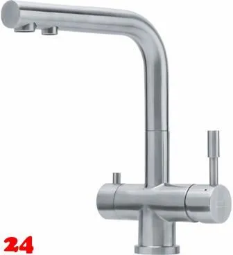 FRANKE Atlas Clear Water L 3-Wege Kchenarmatur Festauslauf Edelstahl massiv Trinkwasserfilter Armatur ohne Filter
