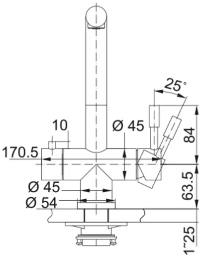 FRANKE Atlas Clear Water L 3-Wege Kchenarmatur Festauslauf Edelstahl massiv Trinkwasserfilter Armatur ohne Filter