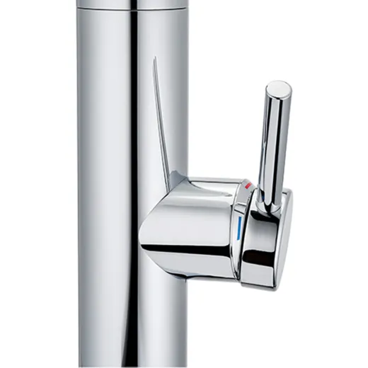 FRANKE Kchenarmatur Pescara Semi Pro L Einhebelmischer Edelstahl massiv mit Pendelbrause umstellbar 360 schwenkbarer Auslauf