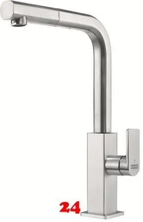 FRANKE Kchenarmatur Mythos Einhebelmischer Edelstahl massiv mit Zugauslauf als Schlauchbrause 360 schwenkbarer Auslauf