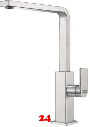 FRANKE Kchenarmatur Mythos Einhebelmischer Edelstahl massiv mit Festauslauf und Laminar Perlator 360 schwenkbarer Auslauf